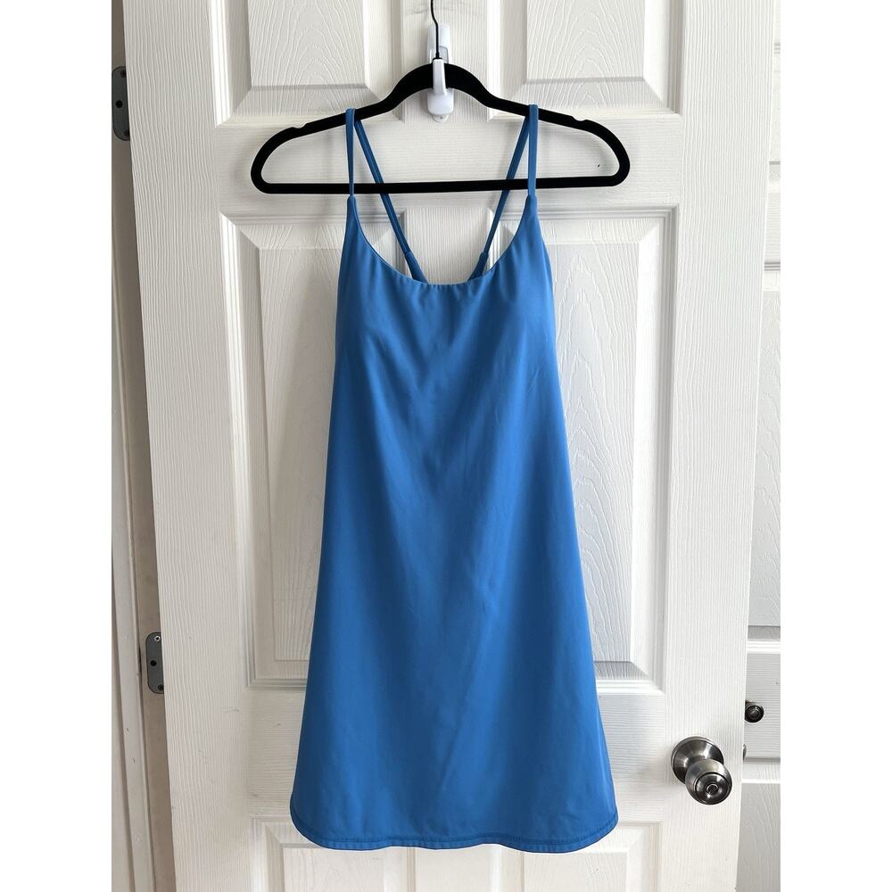 HALARA Gloomy Blue SoftlyZero Plush Backless Active Tennis Golf Skort Dress Sz L - Picture 3 of 12